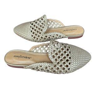Comfortview Women's Leah Woven Mules Size 7.5w